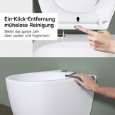 Rainsworth Nano Glaze Toiletdeksel, Urea Formaldehyde toiletbril met softclosemechanisme, ergonomisch ontworpen antibacteriële wc-deksel, universele wc-bril