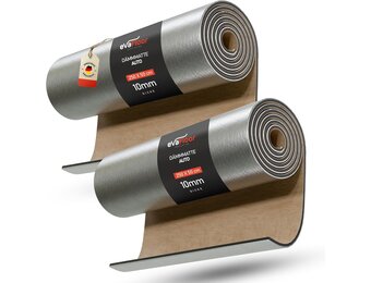 Zelfklevende warmte-isolatie, 250 x 50 cm, 10 mm dik, voor auto, perfect voor auto's, bestelwagens en campers (verpakking 2)