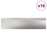 vidaXL Slakkenhekken 20 st 100 x 3,5 x 25 cm Roestvrij staal Zilver