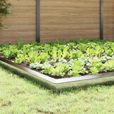vidaXL Slakkenhekken 20 st 100 x 3,5 x 25 cm Roestvrij staal Zilver