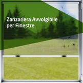 Oprolbaar Raamhor 100x100 cm Wit Aluminium - 33% Korting!