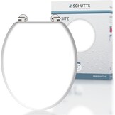 SCHÜTTE Wc-bril WHITE, houten kern toiletdeksel, wc-deksel wit 84000