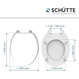 SCHÜTTE Wc-bril WHITE, houten kern toiletdeksel, wc-deksel wit 84000