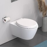 SCHÜTTE Wc-bril WHITE, houten kern toiletdeksel, wc-deksel wit 84000