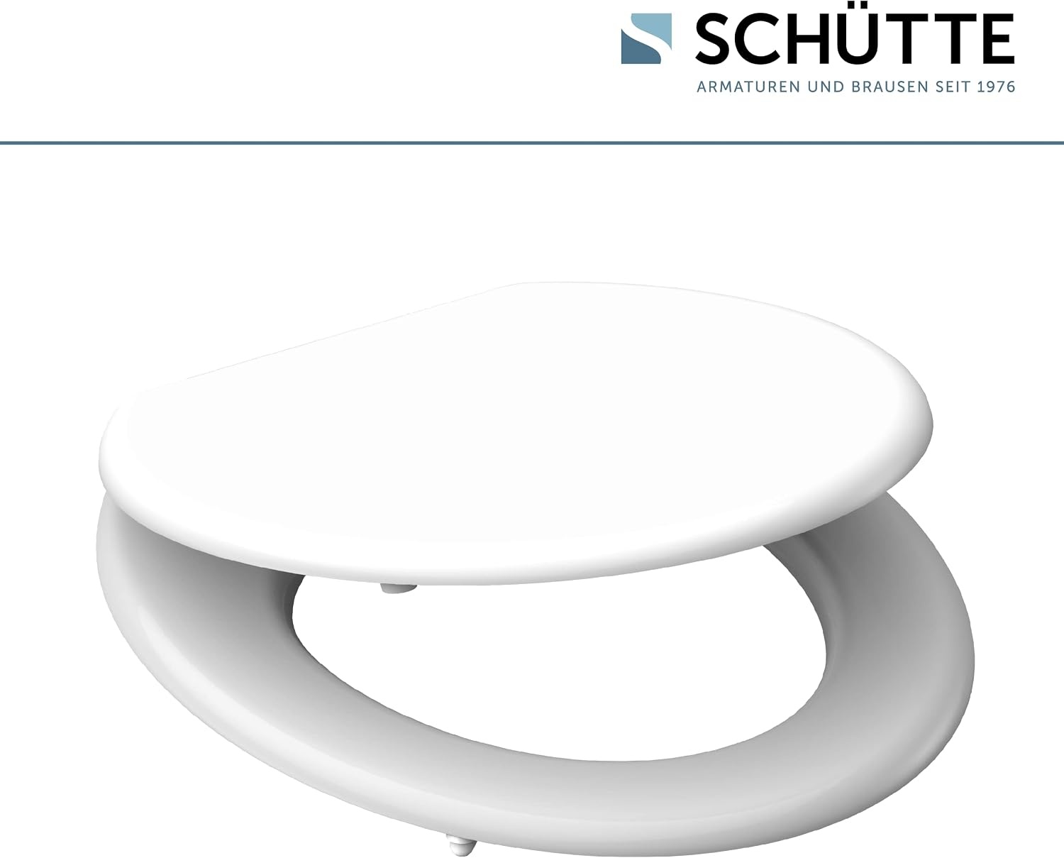 SCHÜTTE Wc-bril WHITE, houten kern toiletdeksel, wc-deksel wit 84000
