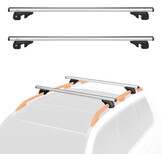 Amazon Basics Dakdragerset 142 cm zwart/zilver voor auto's met open dakrails