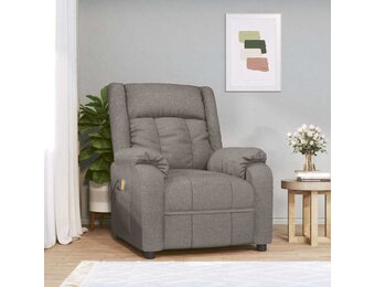 vidaXL Massagestoel stof taupe