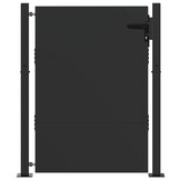vidaXL Tuinpoort met slot Zwart 105 x 130 cm Gepoedercoat staal