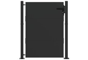VidaXL Tuinpoort Staal Zwart 105x130cm - 59% Korting!