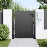 vidaXL Tuinpoort met slot Zwart 105 x 130 cm Gepoedercoat staal