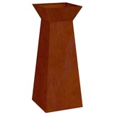 vidaXL Pilaar Plantenbak Roestkleurig 40 x 40 x 100 cm weervast staal