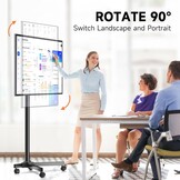 XINLEI Verrijdbare TV Standaard 13-50 inch - Draaibaar en Kantelbaar - Zwart