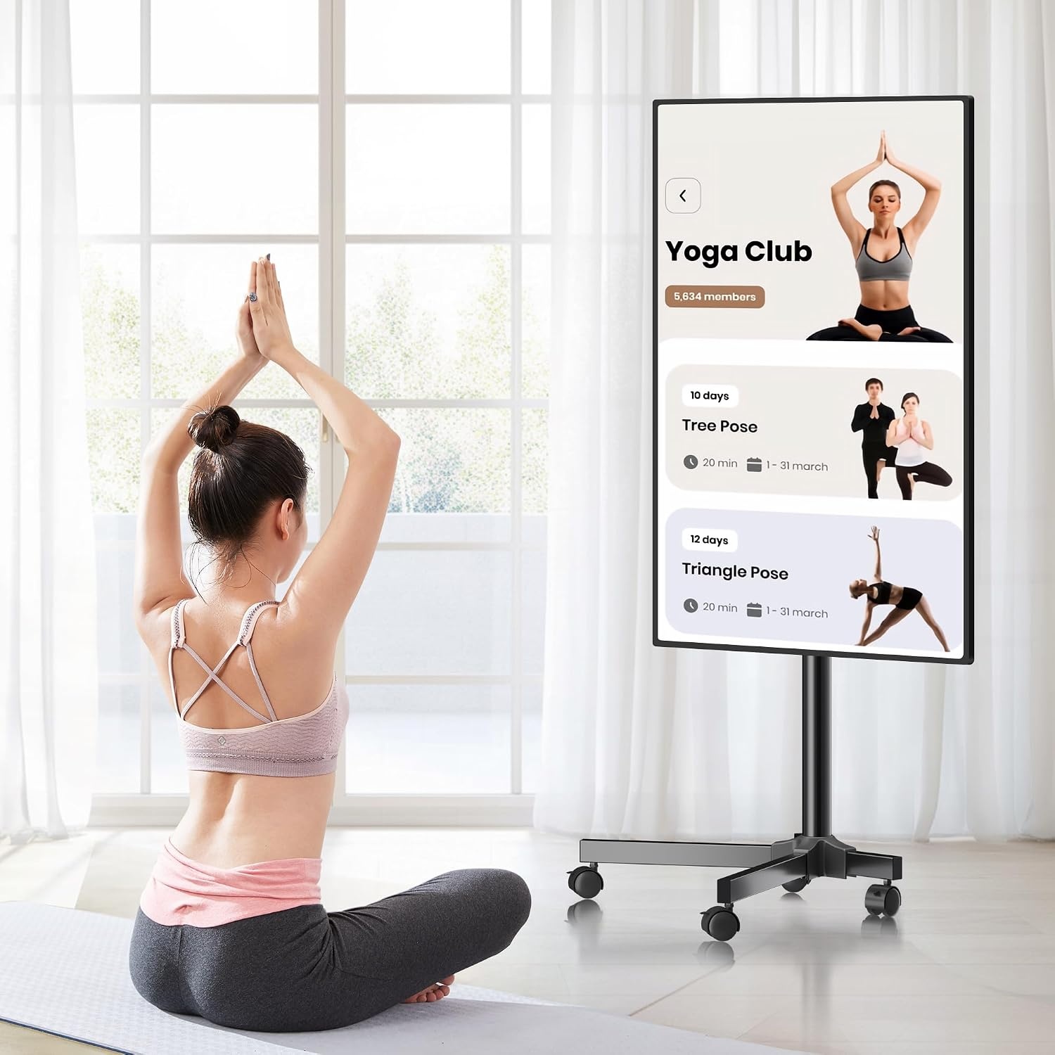 XINLEI Verrijdbare TV Standaard 13-50 inch - Draaibaar en Kantelbaar - Zwart