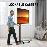 XINLEI Verrijdbare TV Standaard 13-50 inch - Draaibaar en Kantelbaar - Zwart