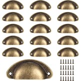 Schelpengreep, 16st, Brons, voor Kast & Lade