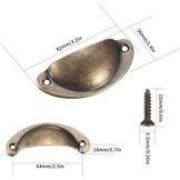 Schelpengreep, 16st, Brons, voor Kast & Lade
