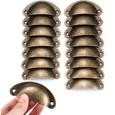 Schelpengreep, 16st, Brons, voor Kast & Lade