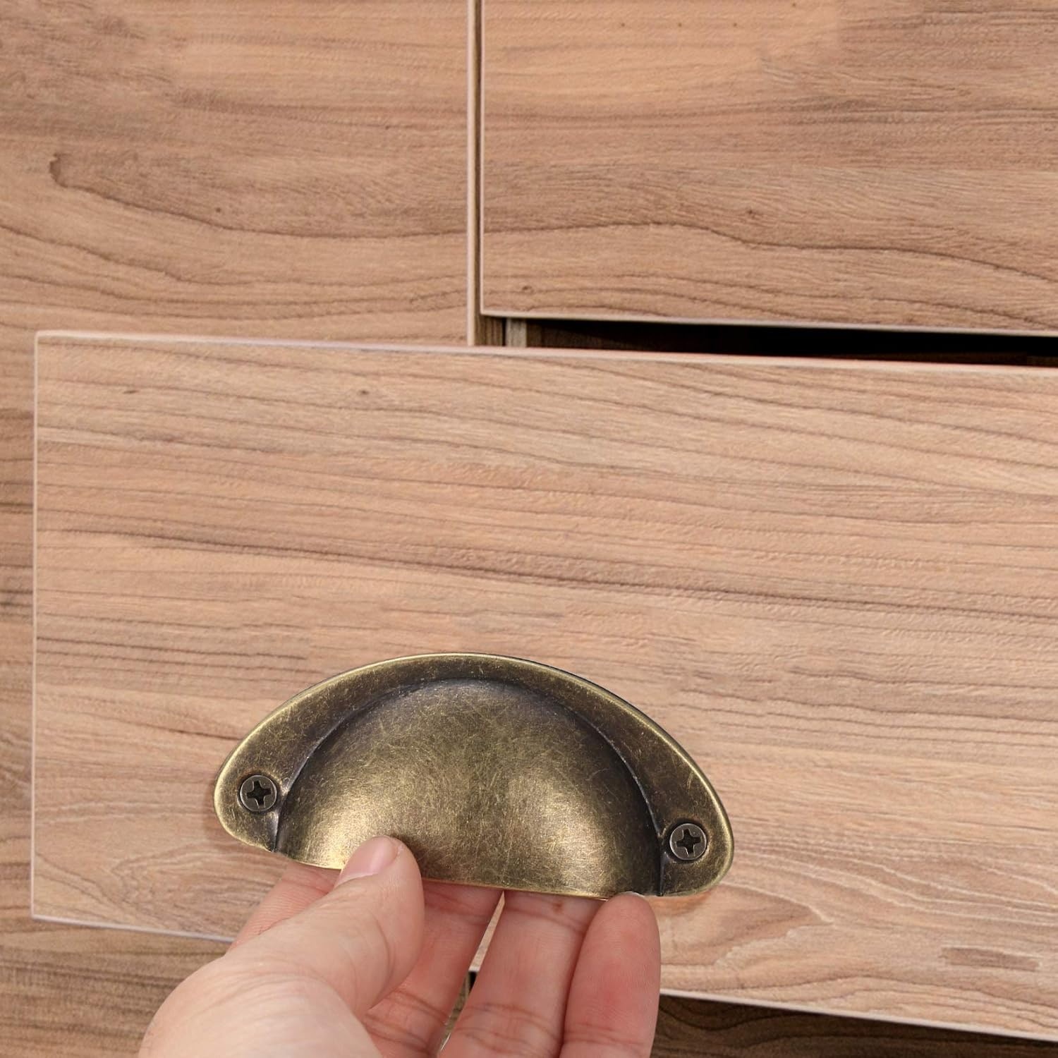 Schelpengreep, 16st, Brons, voor Kast & Lade