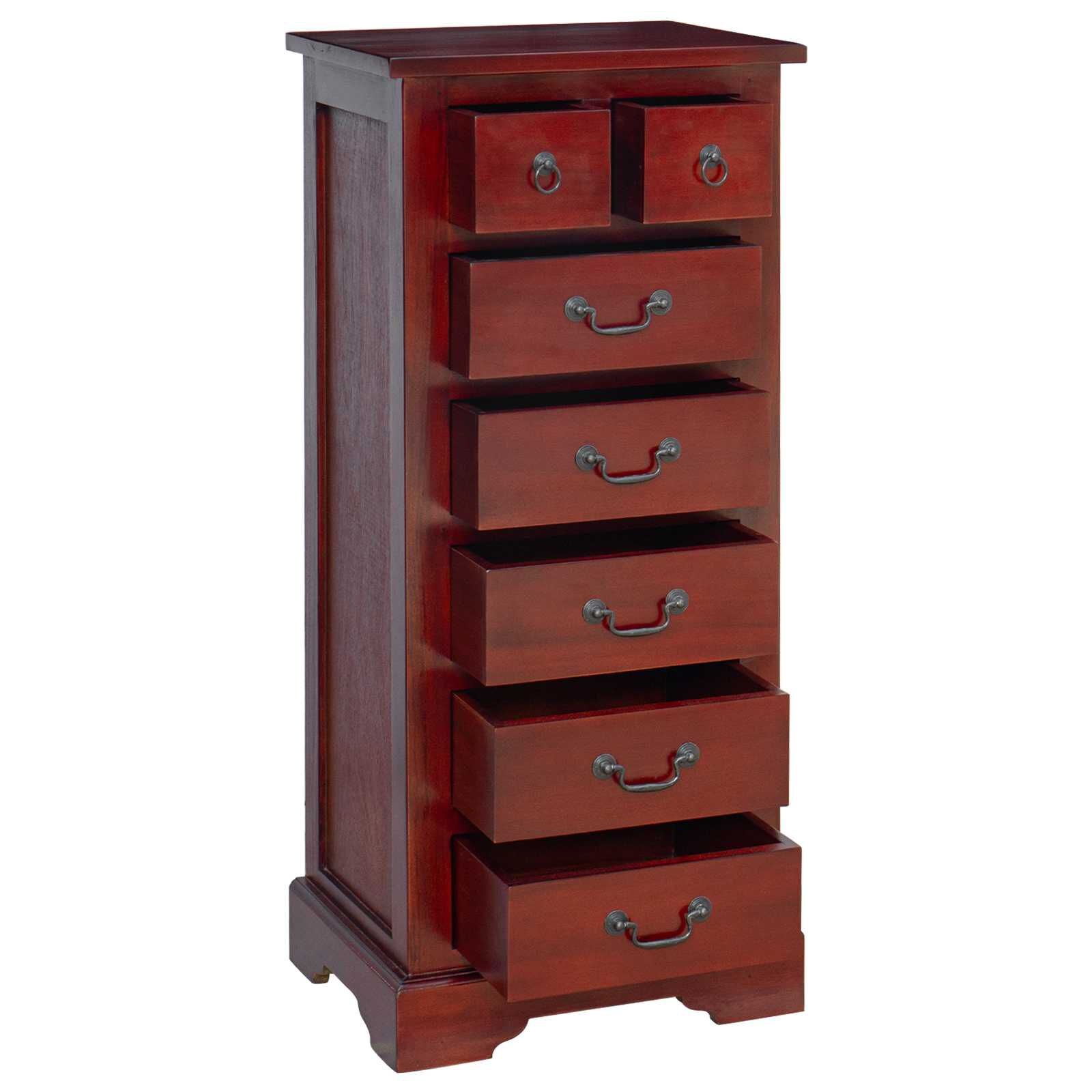 vidaXL Ladekast 7-Lade Bruin 45 x 35 x 100,5 cm Massief Mahoniehout