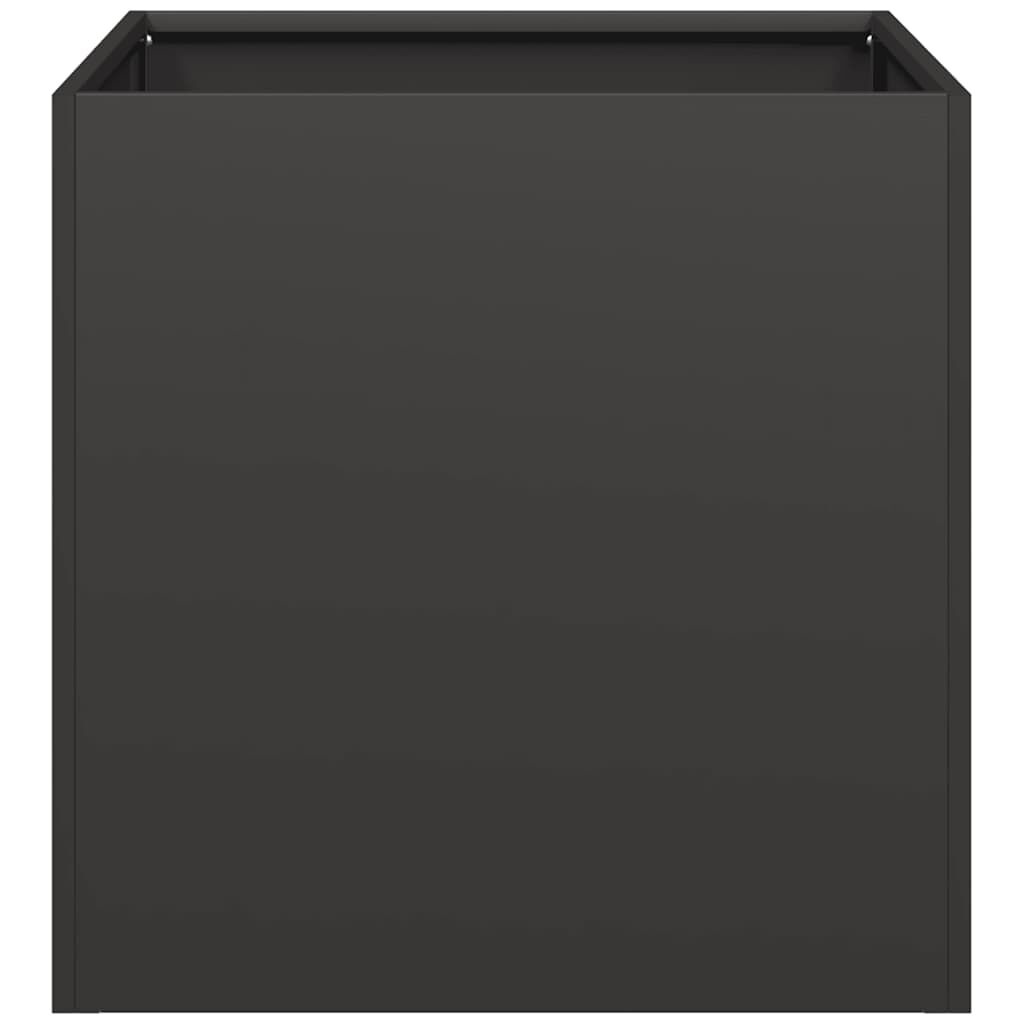 vidaXL Plantenbak 40x40x40 cm koudgewalst staal zwart