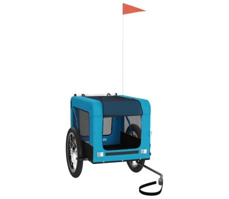 vidaXL Hondenfietstrailer oxford stof en ijzer blauw en zwart