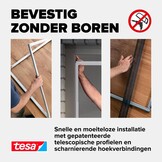 tesa Insect Stop FALT Vliegenhor voor Ramen - 80 tot 140 cm - Wit