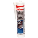 fischer Strukturacryl Premium DSA, korrelige afdichtingsmassa, scheur- en vulspatel voor binnen en buiten, voegmassa voor reparaties van ruwe oppervlakken, 310 ml, wit