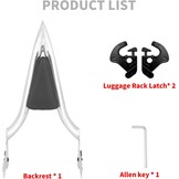 Motorfiets Sissy Bar Afneembare Achterpassagier Rugleuning Fit voor Harley Touring Road King Road Glide Street Glide 1997-2008 Chrome