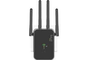 Wifi Versterker 1200 Mbps Dual-band - 360° Dekking - Zwart