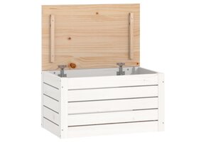 Opbergbox Grenenhout Wit 59,5x36,5x33 cm met 58% Korting