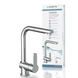 Keukenkraan met uittrekbare douche, chroom - 34% korting!