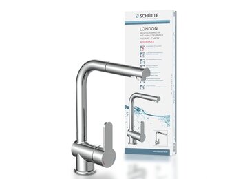 Keukenkraan met uittrekbare douche, chroom - 34% korting!
