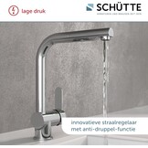 Keukenkraan met uittrekbare douche, chroom - 34% korting!