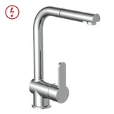 Keukenkraan met uittrekbare douche, chroom - 34% korting!