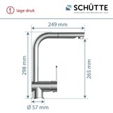 Keukenkraan met uittrekbare douche, chroom - 34% korting!