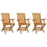 3 Massief Teakhouten Tuinstoelen - Nu met 35% Korting!