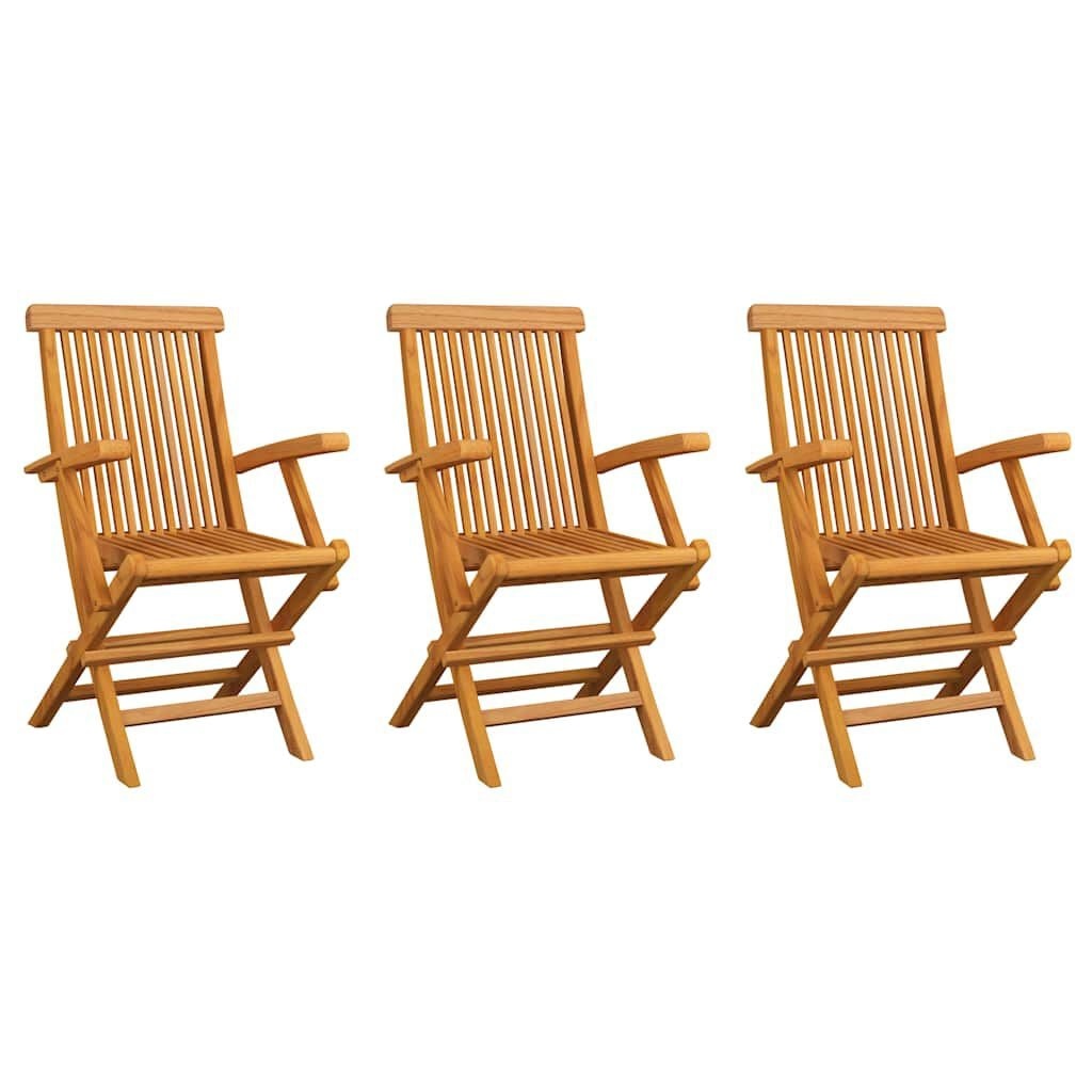 3 Massief Teakhouten Tuinstoelen - Nu met 35% Korting!