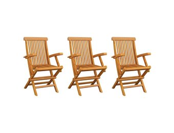 3 Massief Teakhouten Tuinstoelen - Nu met 35% Korting!
