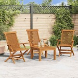 3 Massief Teakhouten Tuinstoelen - Nu met 35% Korting!