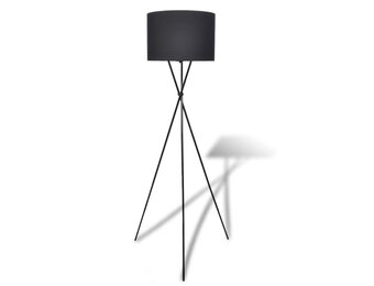 Vloerlamp Zwart met Kap - 52% Korting