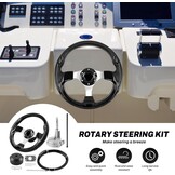 Mechanisch Rotatie Stuursysteem Set 396,24 cm Kabel - Boot/Jacht - Zwart Grijs (L) - 35% Korting
