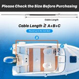 Mechanisch Rotatie Stuursysteem Set 396,24 cm Kabel - Boot/Jacht - Zwart Grijs (L) - 35% Korting
