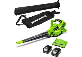 Greenworks Accu Bladblazer/Zuiger 48V (2x24V) 4Ah - 35% Korting - Groen Zwart