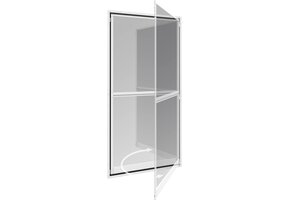 Hor-balkondeur 100x210 cm Wit - Zelfsluitend & Zonder Boren