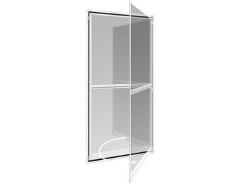 Hor-balkondeur 100x210 cm Wit - Zelfsluitend & Zonder Boren