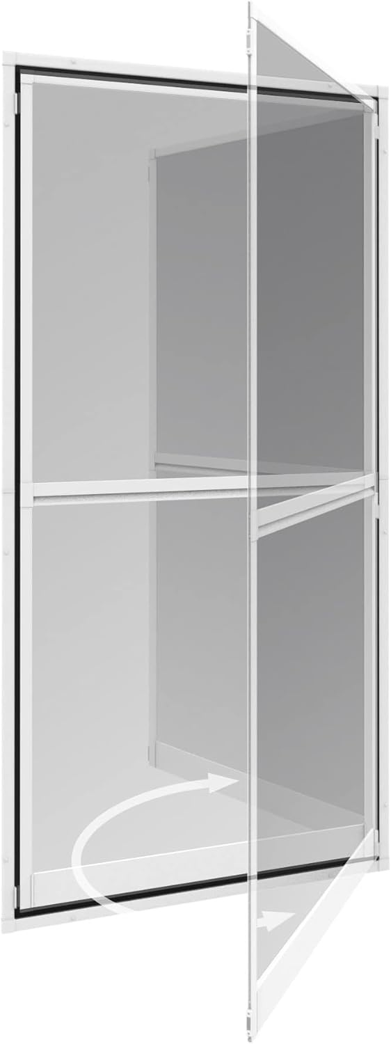 Hor-balkondeur 100x210 cm Wit - Zelfsluitend & Zonder Boren