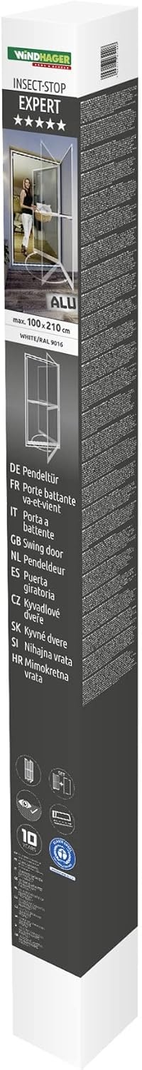 Hor-balkondeur 100x210 cm Wit - Zelfsluitend & Zonder Boren