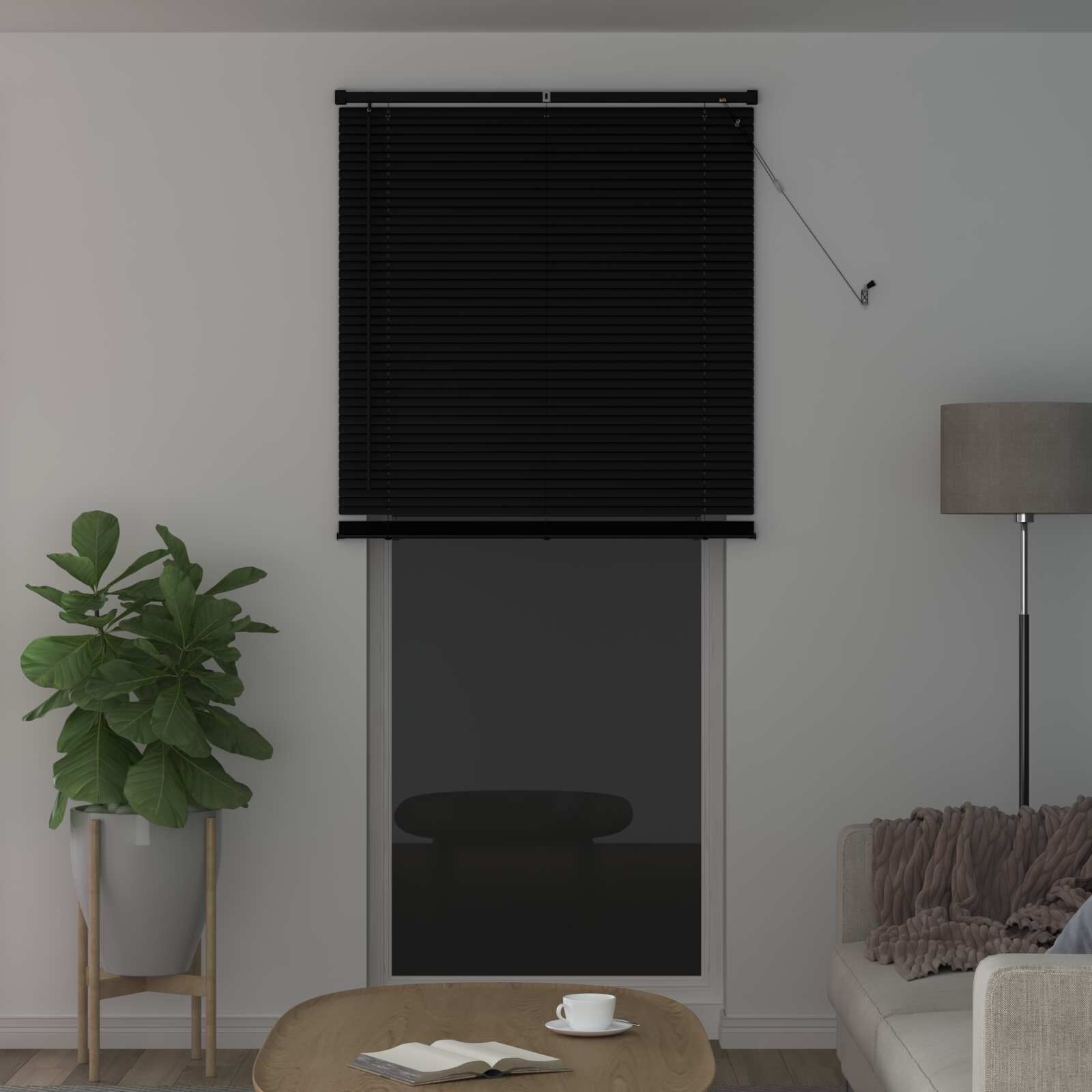 Venetiaanse Jaloezie Zwart PVC - 213 x 80 cm (33% Korting)