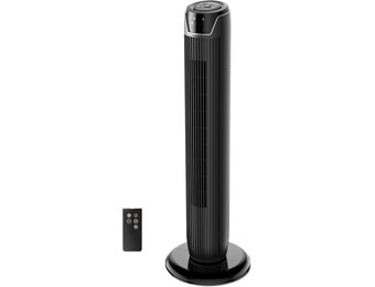 Stille Torenventilator 92cm met Afstandsbediening | 3 Snelheden | Zwart | 54% Korting