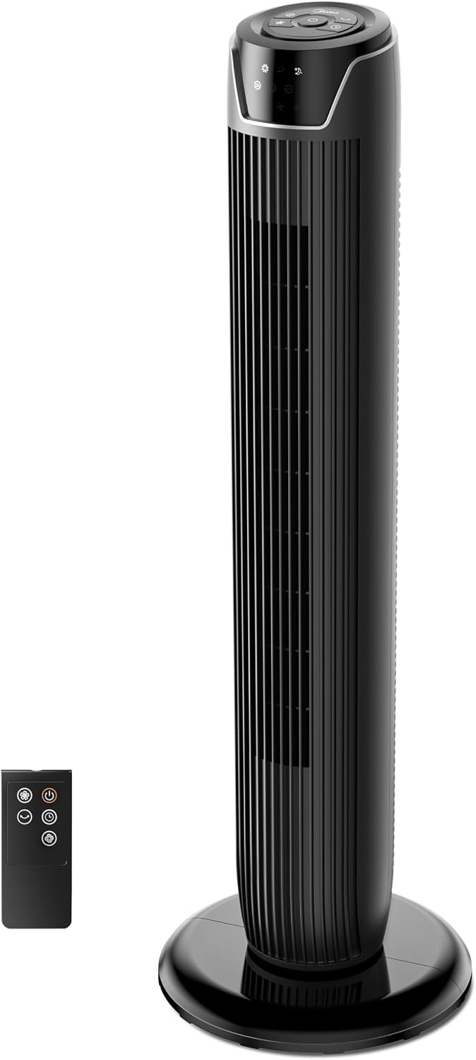 Stille Torenventilator 92cm met Afstandsbediening | 3 Snelheden | Zwart | 54% Korting